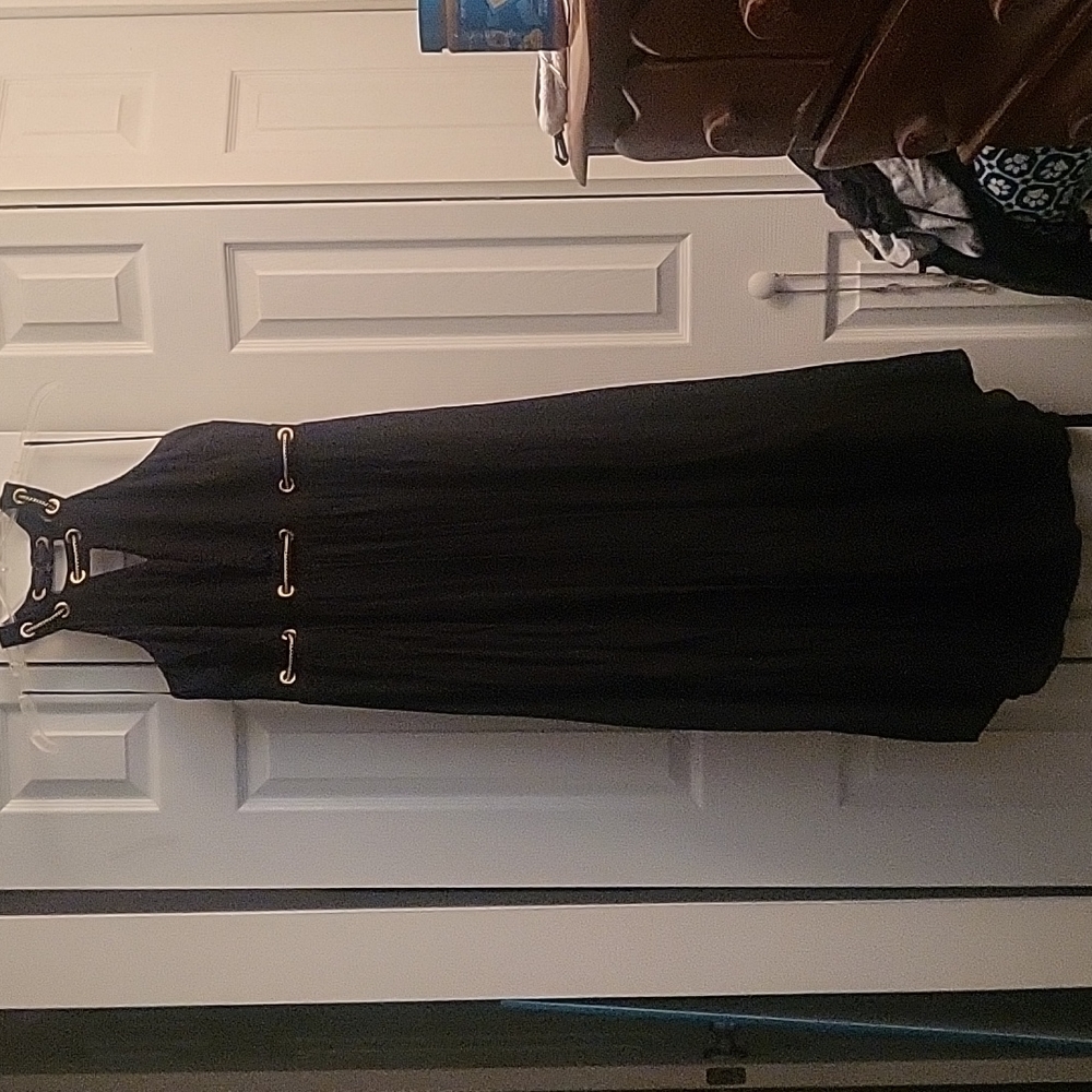 Gold/black maxi dress